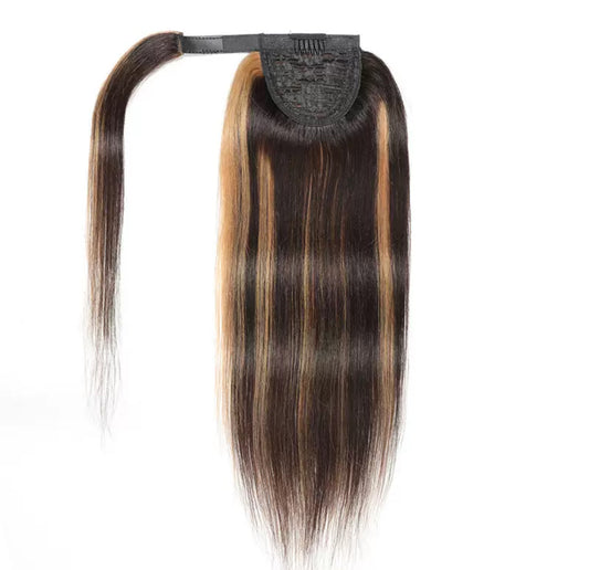 Wrap Ponytail – Couleur P4/27 – 100% Cheveux Humains