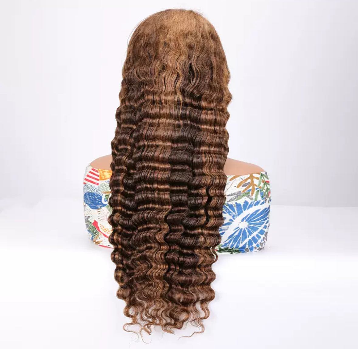 Perruque Deep Wave 13x4 Lace Front – Couleur 4/27 Miel & Brun | 100 % Cheveux Humains – ShaiHair