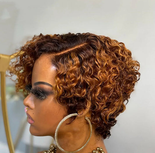 Perruque Bouclée Ombré Brune - Lace Wig 13x4 Sans Colle | ShaiHair