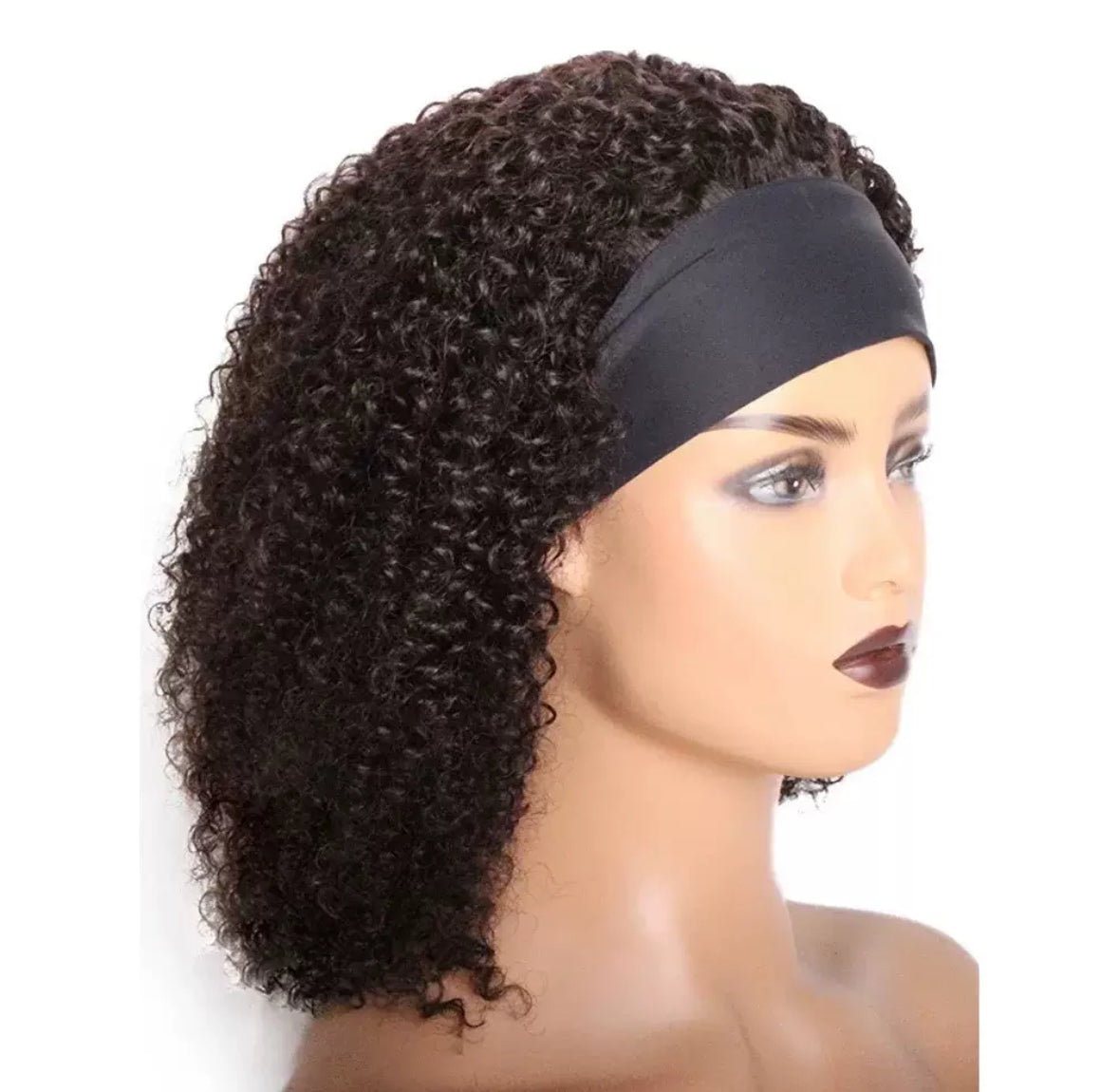 Perruque Headband Curly – 100% Cheveux Naturels Remy – Sans Colle