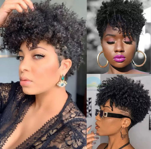 Perruque Pixie Cut – 6” Blond 613 | 100% Cheveux Humains Naturels