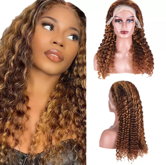 V Part Deep Wave Wig – Couleur Piano P4/27#