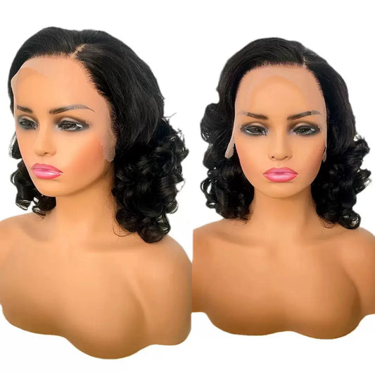 Perruque Ondulée Bob – 13x4 Lace, 250% Densité, 100% Cheveux Naturels | ShaiHair