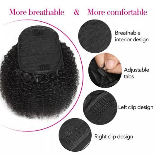 Ponytail Afro Curly 3C-4A – Cheveux Naturels à Cordon | ShaiHair