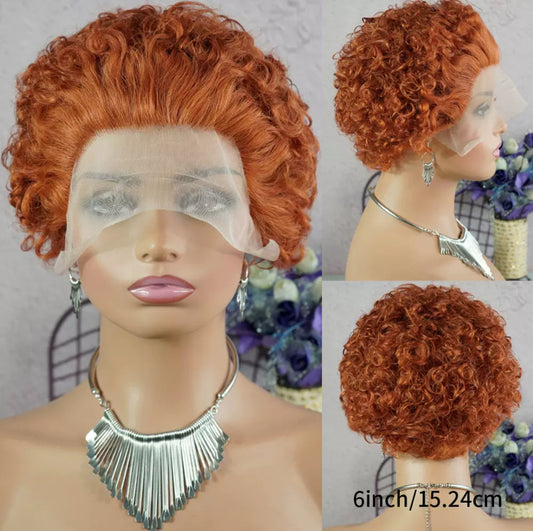 Perruque Pixie Cut Curly 13x1 Lace Front – Cheveux Humains 100% Naturels – shaihair