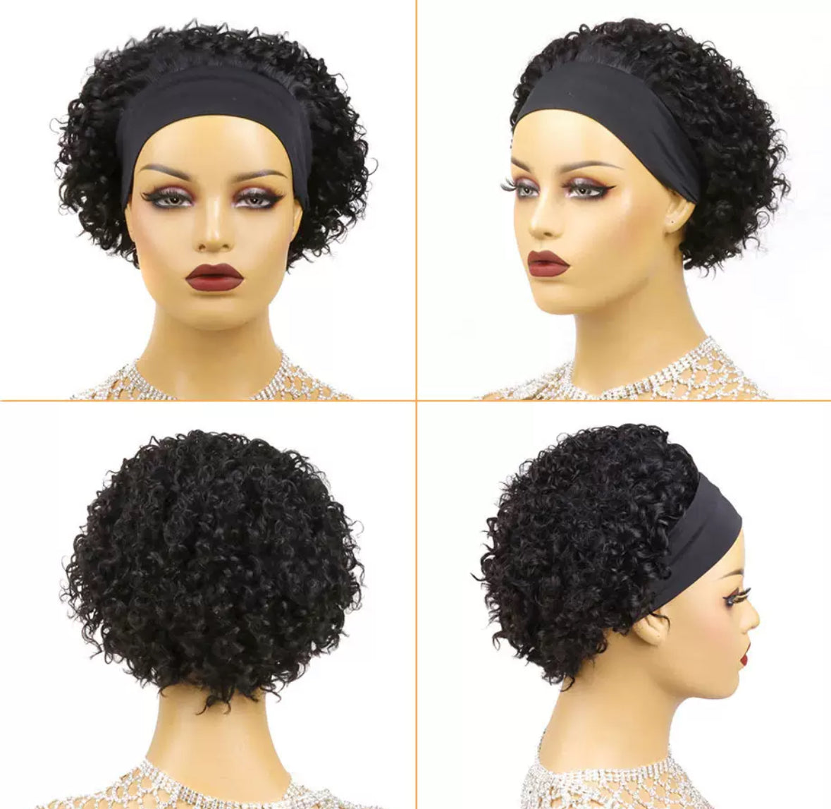 Perruque Headband Pixie – Cheveux 100% Naturels – Look Court et Chic