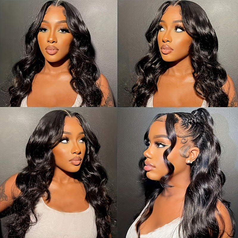 Perruque Body Wave 4x4 Lace Front – 100% Cheveux Humains Naturels