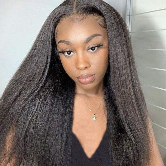 ShaiHair™ Extensions à Clip Yaki Straight 8 Pièces – Cheveux Humains Naturels Noirs