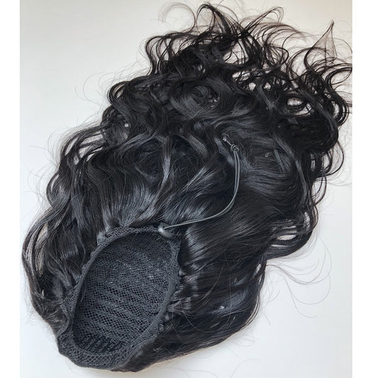 Ponytail Cheveux Naturels Noir #1B – Extension à Cordon Body Wave | ShaiHair