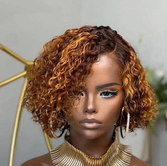 Perruque Bouclée Ombré Brune - Lace Wig 13x4 Sans Colle | ShaiHair