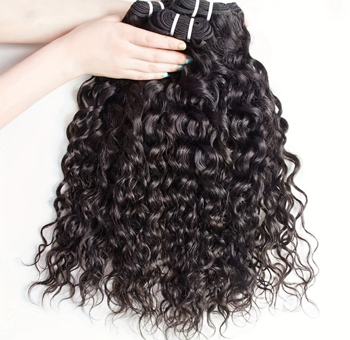 Extensions à Clips Water Wave – 8 Pièces  – 100% Cheveux Humains Naturels