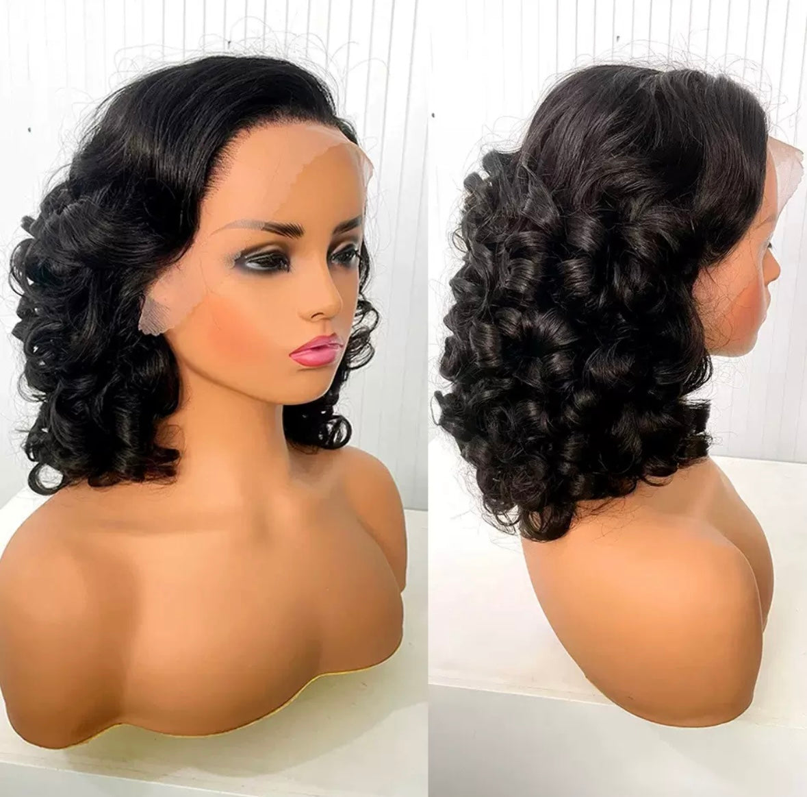 Perruque Ondulée Bob – 13x4 Lace, 250% Densité, 100% Cheveux Naturels | ShaiHair