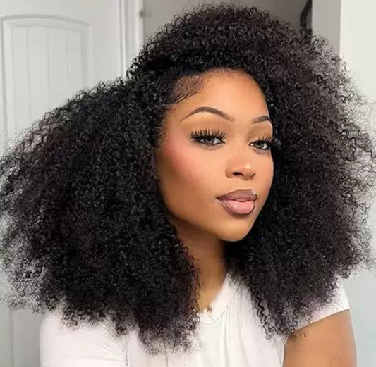 Perruque Bouclée Afro Naturelle – 20” ou 22” – Noir
