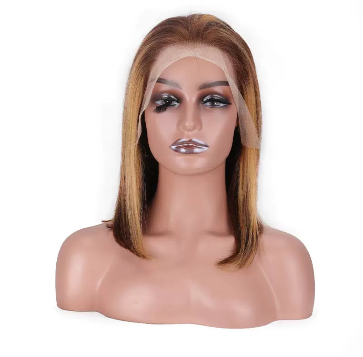 Perruque Bob 13x4 Lace Front – Piano Color 4/27 | Cheveux Humains Lisses – ShaiHair