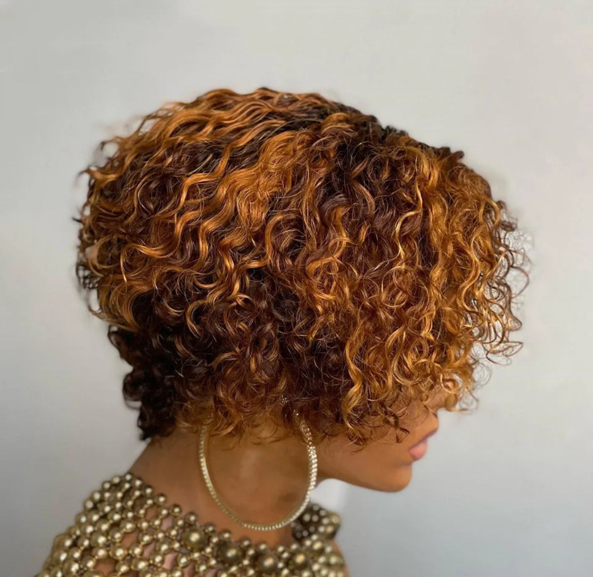 Perruque Bouclée Ombré Brune - Lace Wig 13x4 Sans Colle | ShaiHair