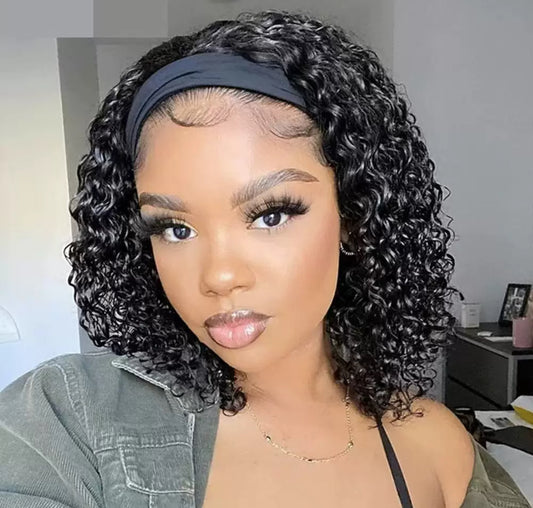 Perruque Headband Curly – 100% Cheveux Naturels Remy – Sans Colle