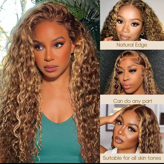 V Part Deep Wave Wig – Couleur Piano P4/27#