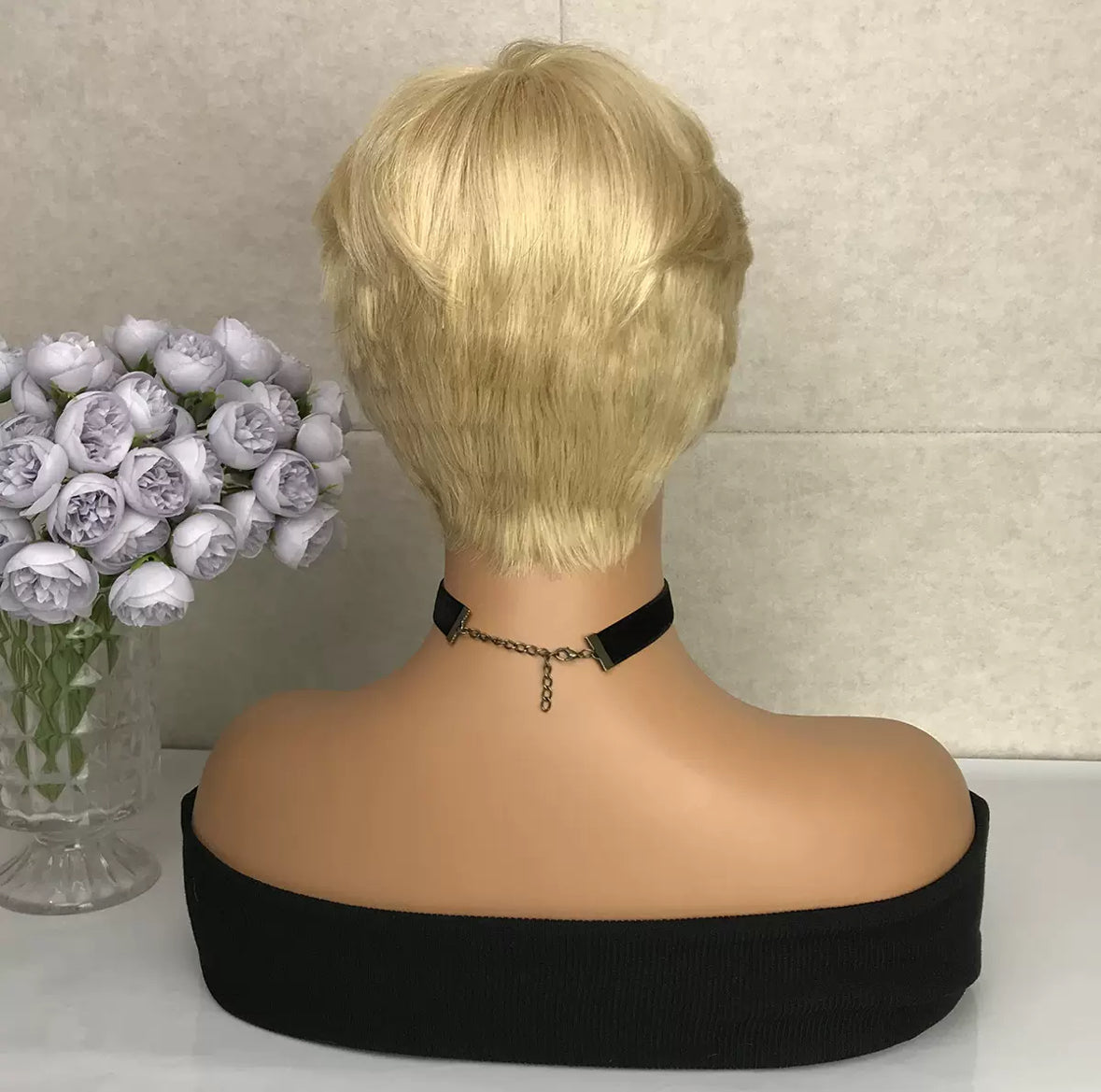 Perruque Pixie Cut – Blond Platine 613 | Coupe Courte Chic 100% Cheveux Humains