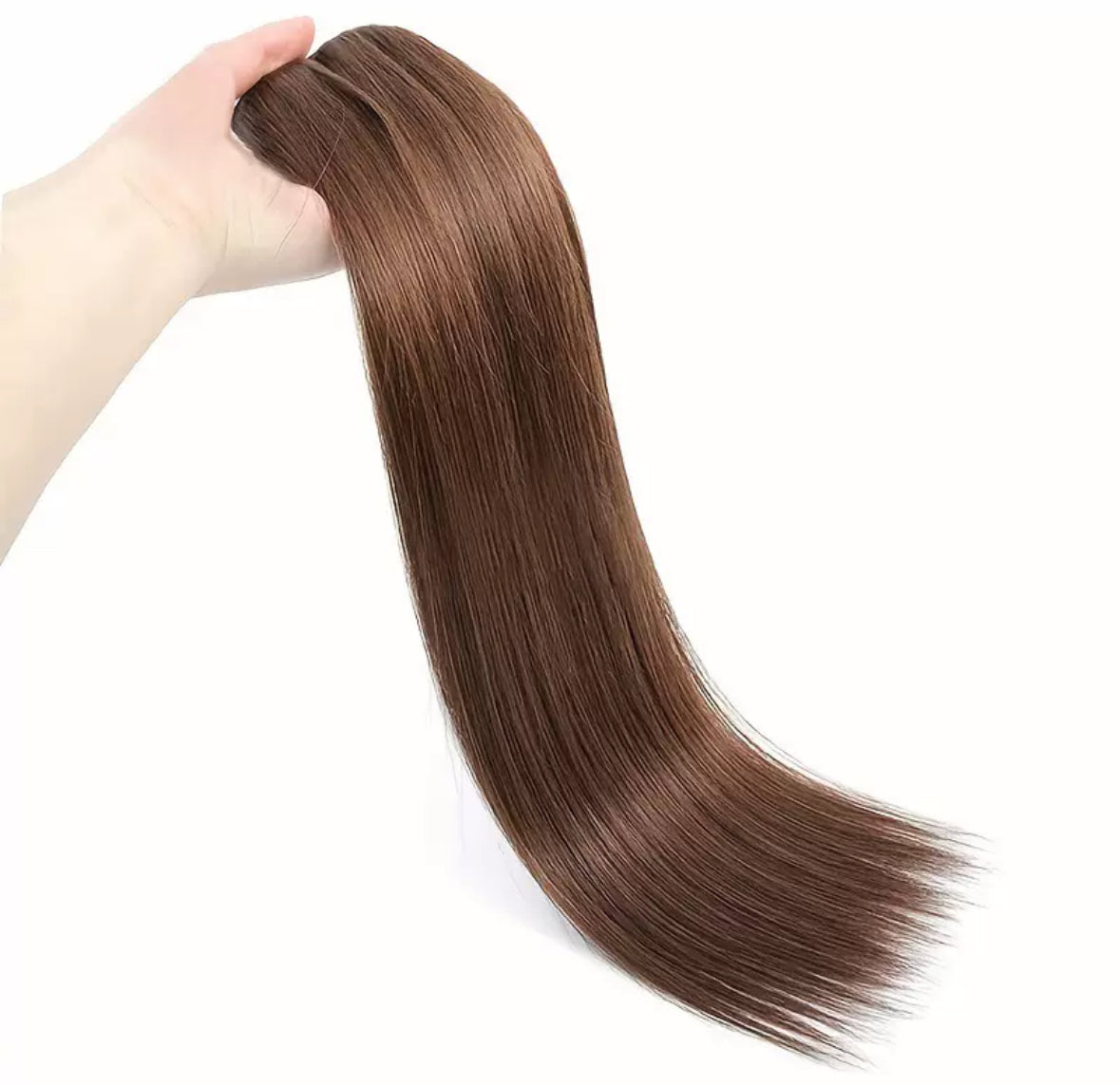 Extensions à Clips Cheveux Lisses Couleur #4 – 100% Cheveux Humains Naturels