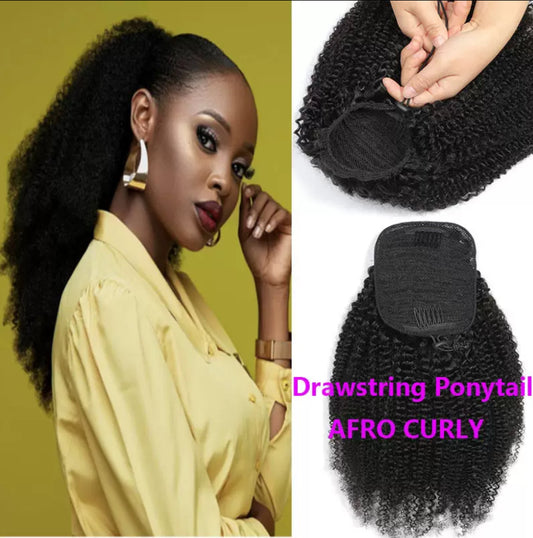 Ponytail Afro Curly 3C-4A – Cheveux Naturels à Cordon | ShaiHair