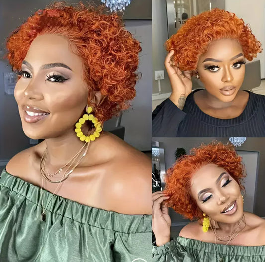 Perruque Pixie Cut Curly 13x1 Lace Front – Cheveux Humains 100% Naturels – shaihair