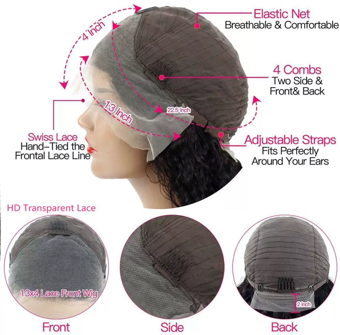 Water Wave 13x4 Lace Front Wig – Human Hair