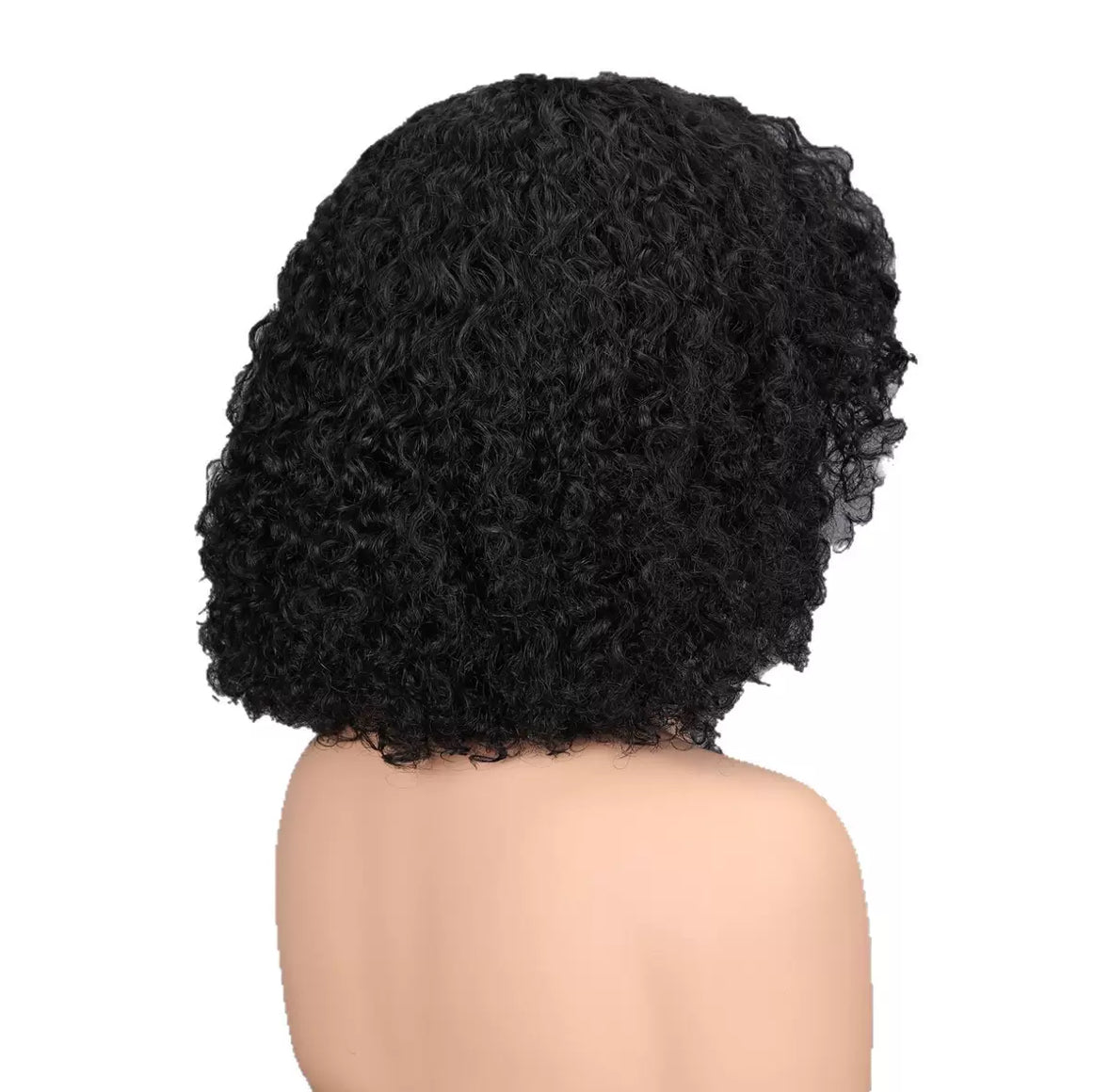 Rose Curly Bob – Human Hair Wig with Bangs