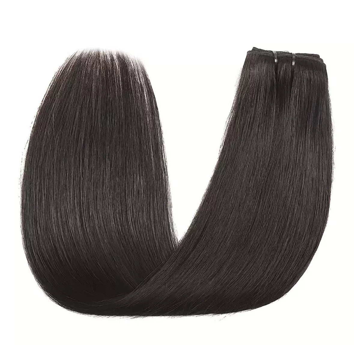Extensions à Clips Cheveux Lisses Noirs – 8 Pièces – 100% Cheveux Humains Naturels