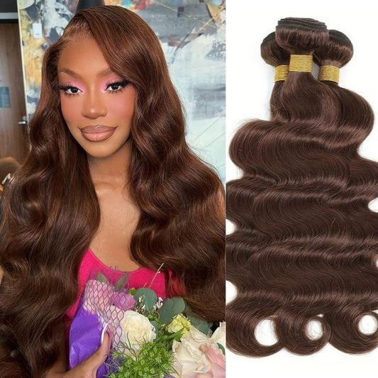 Bundles Chocolat Body Wave – 100% Cheveux Humains Naturels (#4)