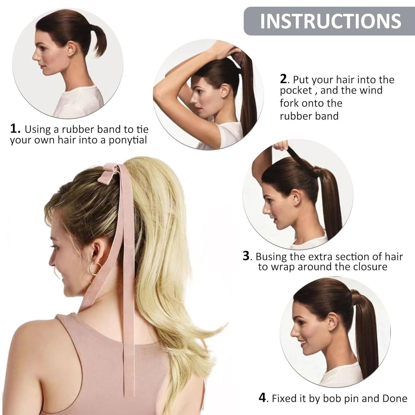 Ponytail Wrap Around Body Wave – Naturels | ShaiHair