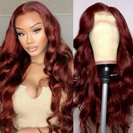 Perruque Body Wave 13x4 Lace Front – Rouge Brun 33# | 100 % Cheveux Humains – ShaiHair