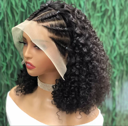 Perruque Tressée 13x4 Lace Front – Style Protectif avec Raie Naturelle | 100% Cheveux Humains